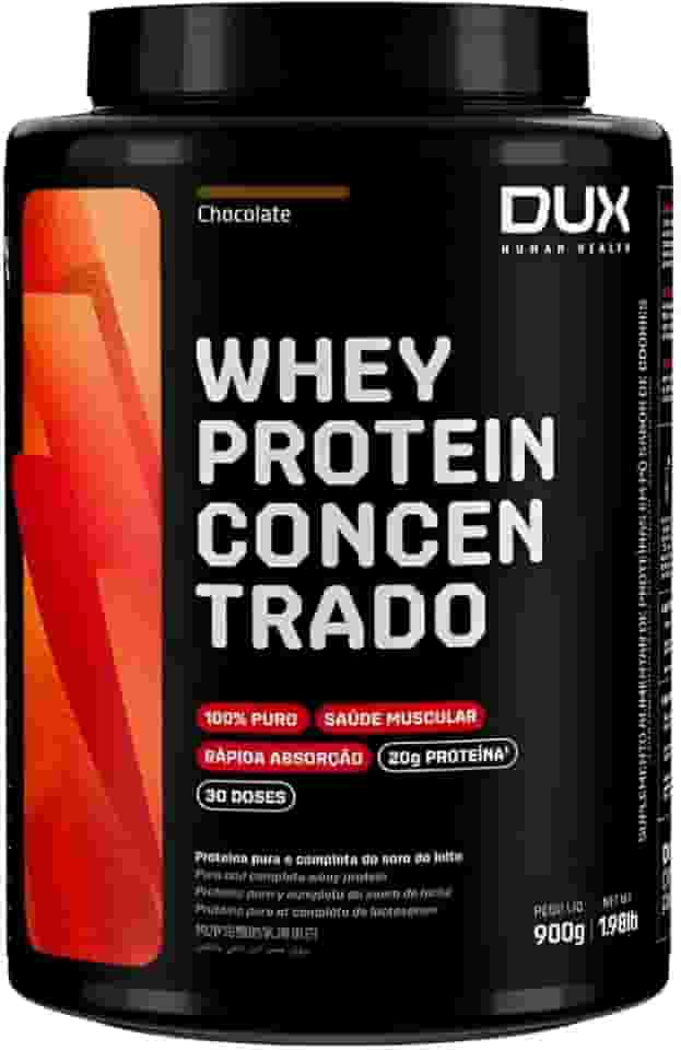 Whey Protein Concentrado 900g Sabor Chocolate Dux Nutrition