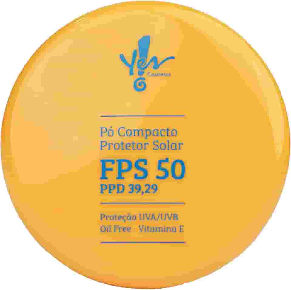Protetor Solar Pó Compacto FPS 50 Bege #02, Resistente à Água