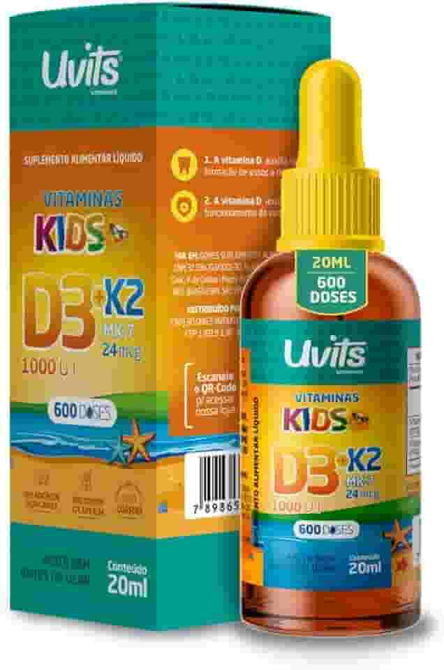 Vitamina D3 + K2 Kids 20ml 600 Doses - Uvits