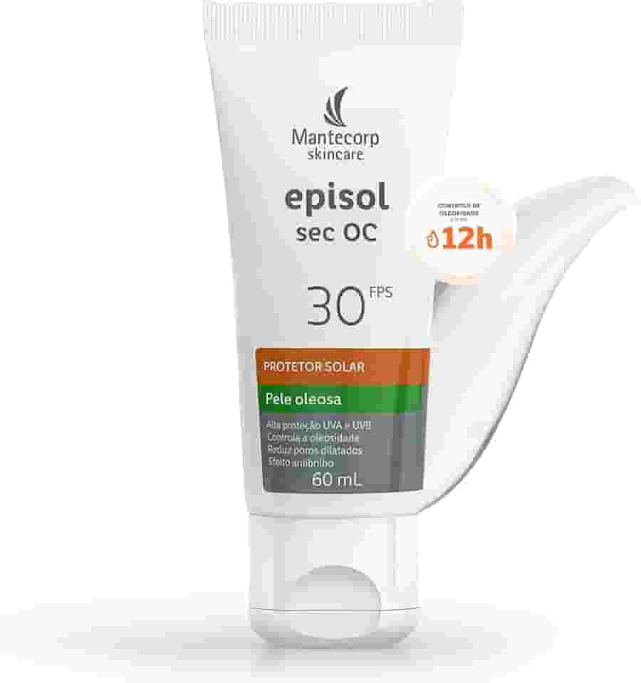 Protetor Solar Facial Episol Sec Oc Fps 30 - Sem Cor - 60ml - Para Peles Mistas a Oleosas - Acabamento Matte - Mantecorp