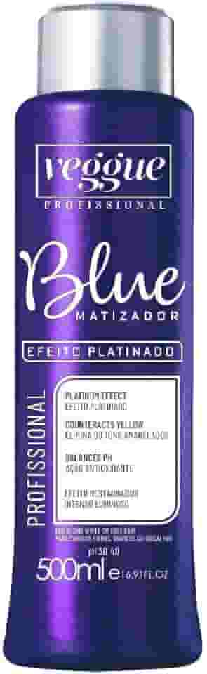 Máscara Capilar Matizadora Blue Efeito Platinado Veggue Profissional 500mL