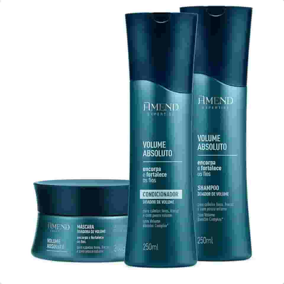 Kit Amend Expertise Volume Absoluto Cabelos Encorpados Shampoo+ Condicionador+ Máscara