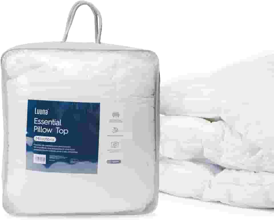 Luuna Pillow Top Essential King, Capa hipoalergênica, 100% algodão