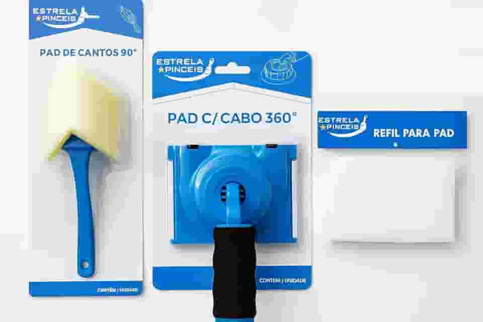 Pad para Recorte em Pintura + Pad para Pintura de Cantos + Refil com 2 Unidades - Trincha/Pincel