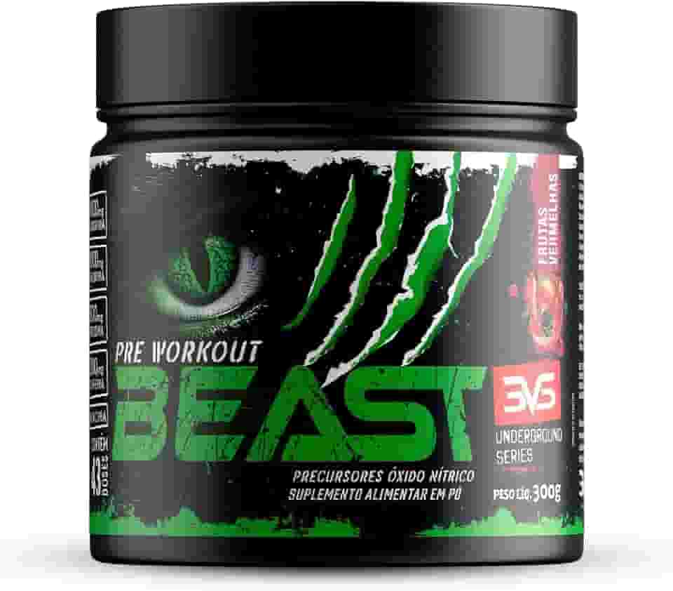 3VS Nutrition Pré-Treino Beast 300g Sabor Frutas Vermelhas