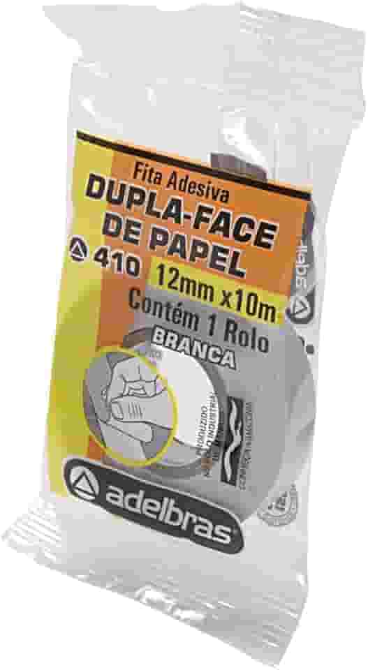 Fita Dupla Face Flow-Pack, 12mm X 10m, Unidade, Adelbras
