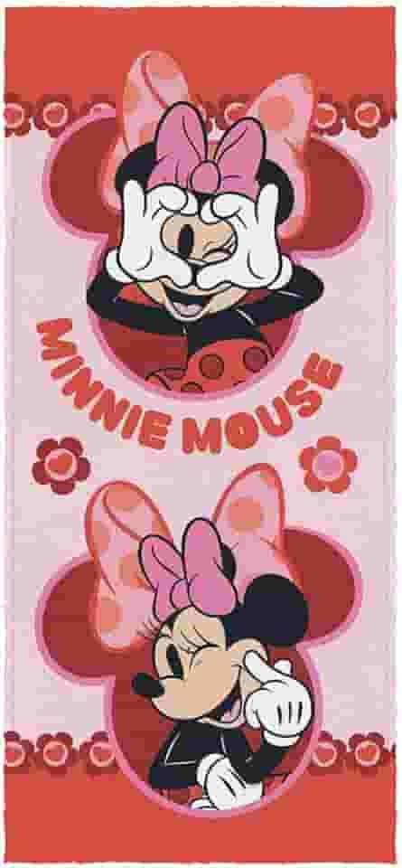 Toalha Felpuda de Banho Estampada Minnie 60 cm x 1,20 m Com 1 peça