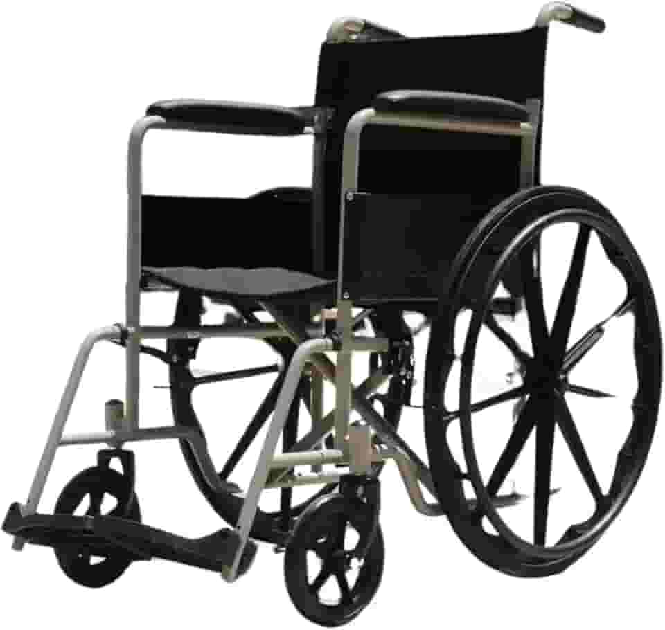 Cadeira de Rodas Dobrável Leve Resistente Fácil de Transportar em Aço Carbono 46 cm Suporta Até 110 kg - Procirúrgica