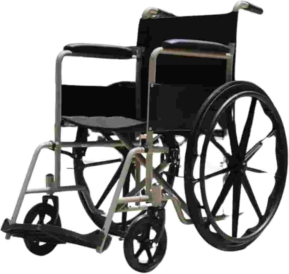 Cadeira de Rodas Dobrável Leve Resistente Fácil de Transportar em Aço Carbono 46 cm Suporta Até 110 kg - Procirúrgica