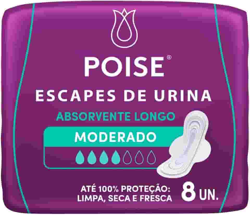 Poise® Absorvente para Escapes de Urina Longo Moderado 8un