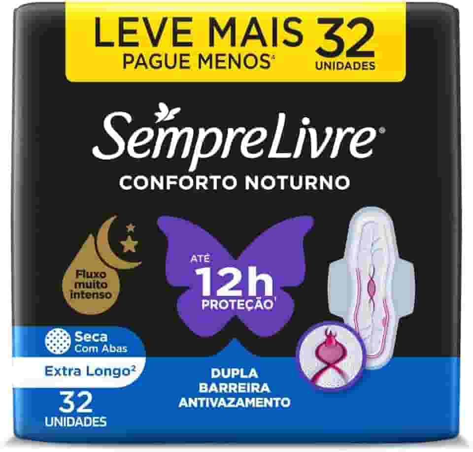 Sempre Livre Adapt Plus Noite e Dia Seca - Absorvente Externo Nortuno, 32un