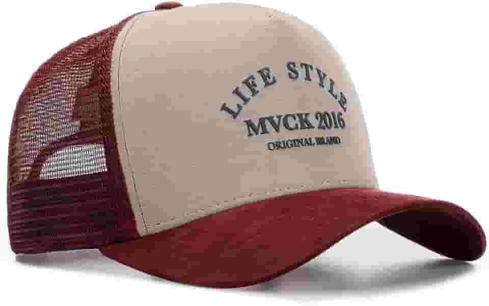 Boné Trucker Colorado Vinho e Bege Camurça MVCK