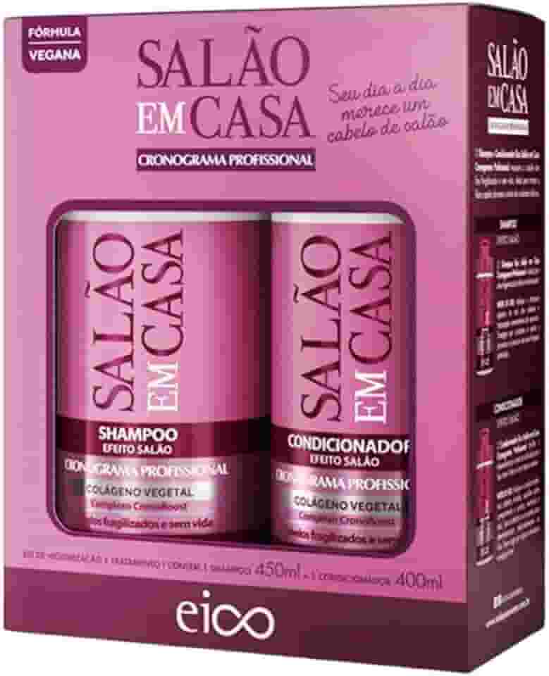Eico Kit Salão em Casa Cronograma Profissional Shampoo 450ml + Condicionador 400ml