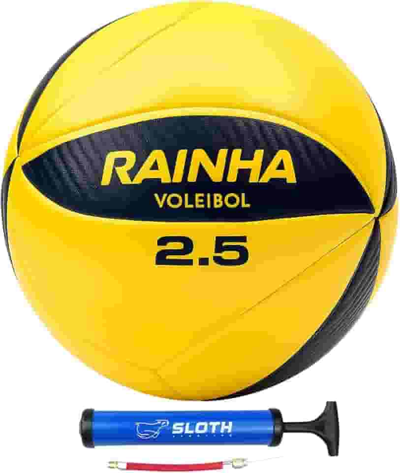 Bola de Vôlei Rainha VL 2.5 - Perfeita para Jogos em Areia e Quadra, Amarela