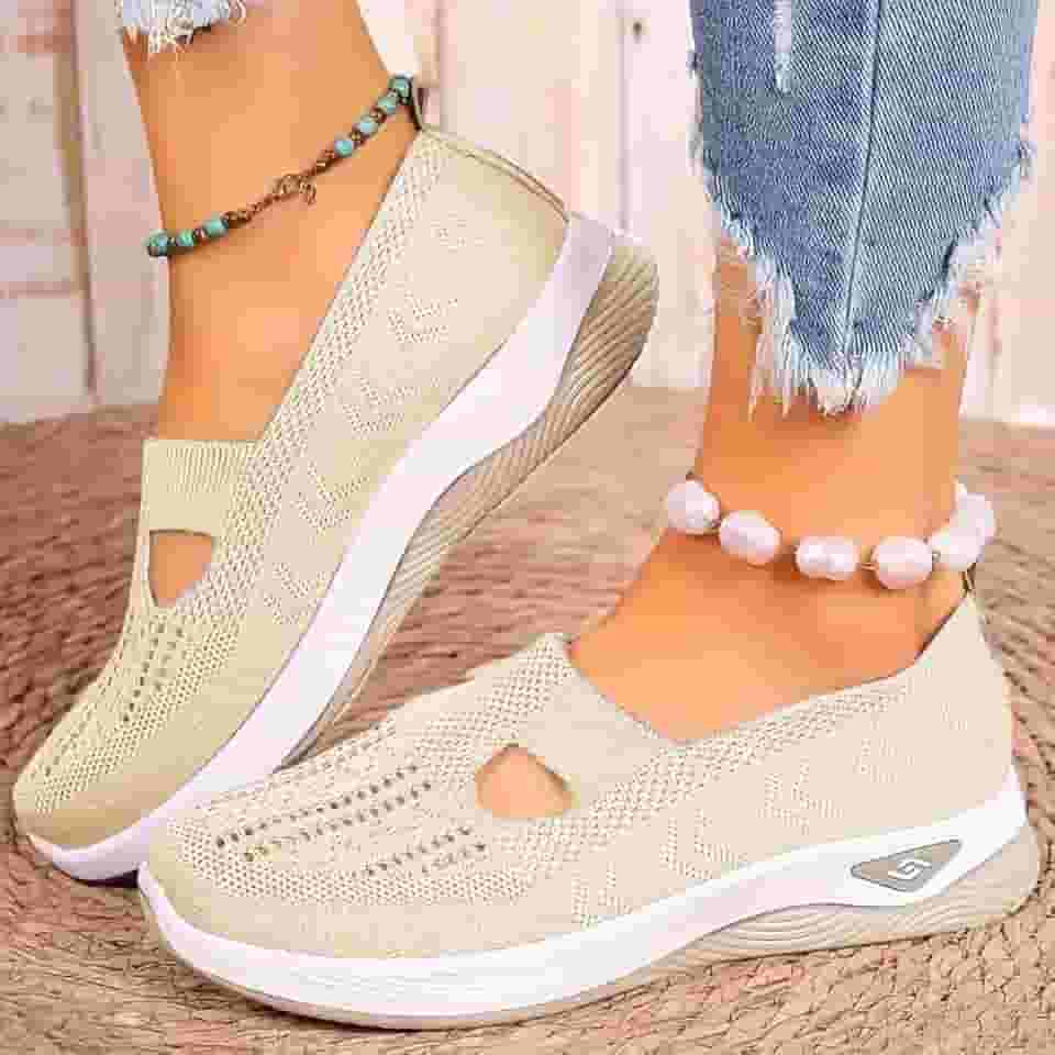 Tênis de caminhada feminino: respirável, confortável, antiderrapante, leve, suporte de arco, perfeito para uso interno/externo, primavera/verão/outono, branco, tamanhos femininos dos EUA