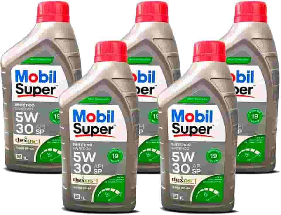 Kit Troca 5 L Óleo de Motor Sae 5w30 Mobil Super Dexos 1 Api Sp ilsac Gf-6a Sintetico