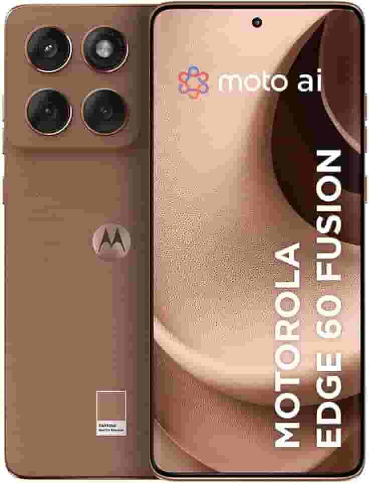 Smartphone Motorola Edge 60 Fusion 5G - 256GB 16GB (8GB RAM+8GB Ram Boost) 50MP Sony AI Camera IP68 NFC - Mocha Mousse