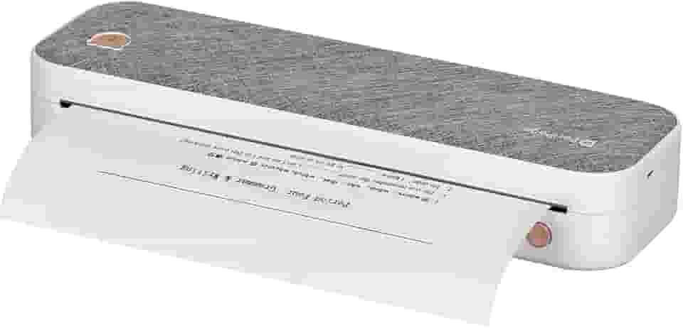 Original A4 Impressora de papel Transferência térmica direta Impressora sem fio Móvel 210mm Mini impressora fotográfica móvel Conexão USB BT com 1 rolo Suporte de papel térmico 2''/3''/4''