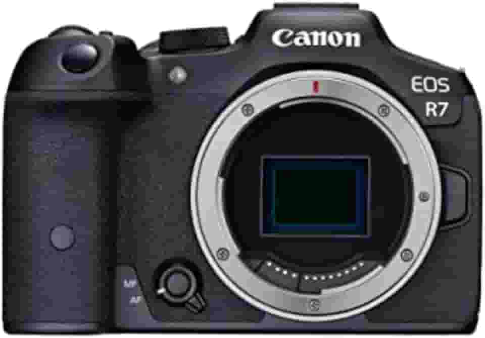 Canon Câmera mirrorless EOS R7 (apenas corpo), câmera híbrida, sensor CMOS de 32,5 megapixels (APS-C), vídeo 4K, para esportes, ação, criadores de conteúdo, câmera de vlog, preta