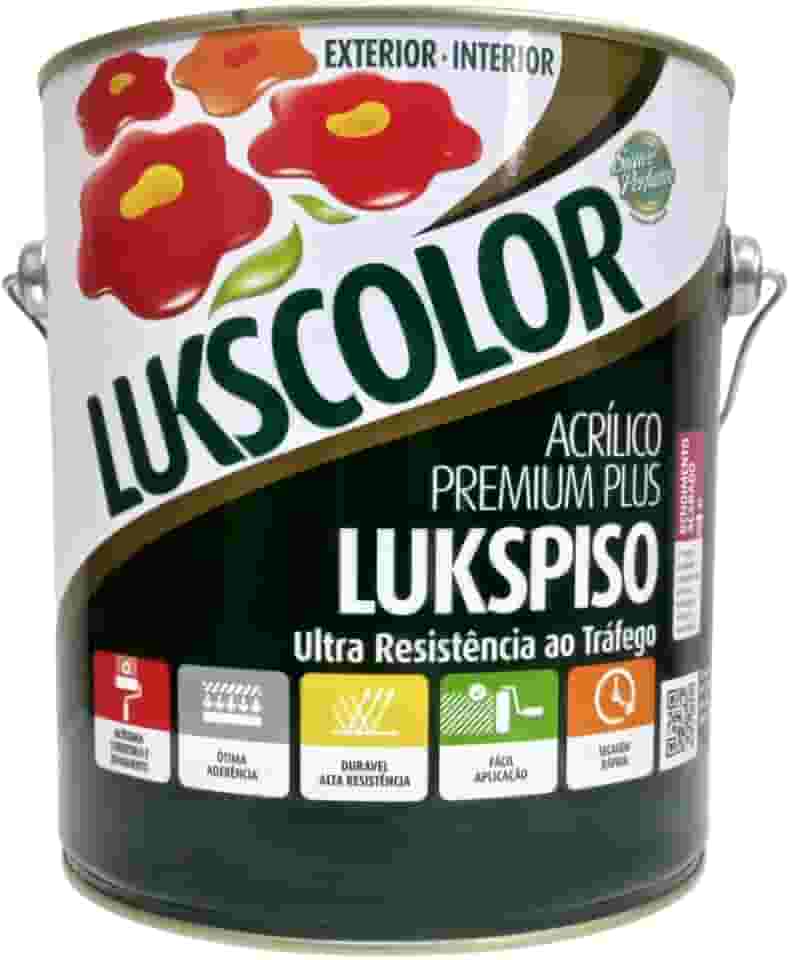 Tinta Acrílica Fosca Lukscolor Piso Lukspiso 3,6L (Cinza)