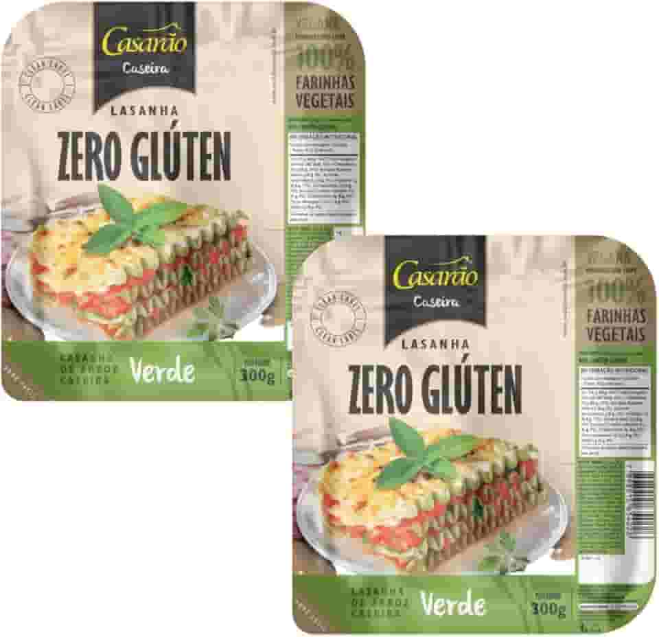 Kit 2 Pacotes de Massa para Lasanha Verde sem Glúten de 300g cada - Casarão