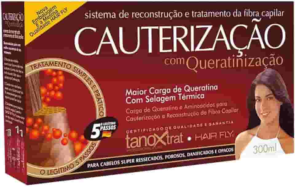 Kit cauterização reconstrução de queratina hair fly 300ml