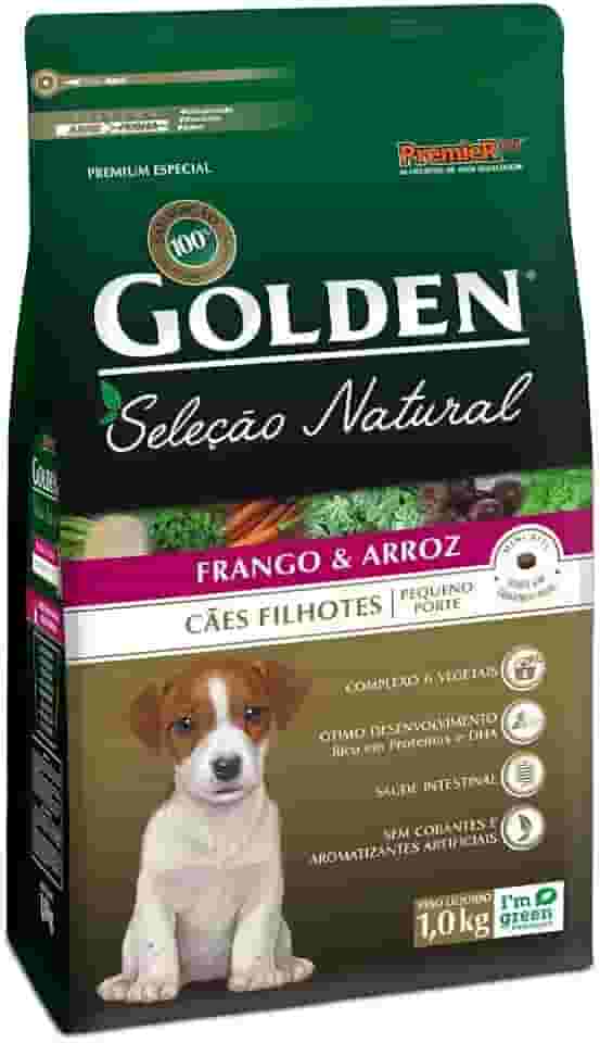 Premier Pet Ração Golden Seleção Natural Para Cães Filhote Raças Pequenas Sabor Frango E Arroz 1Kg Para Todas Grande Filhotes