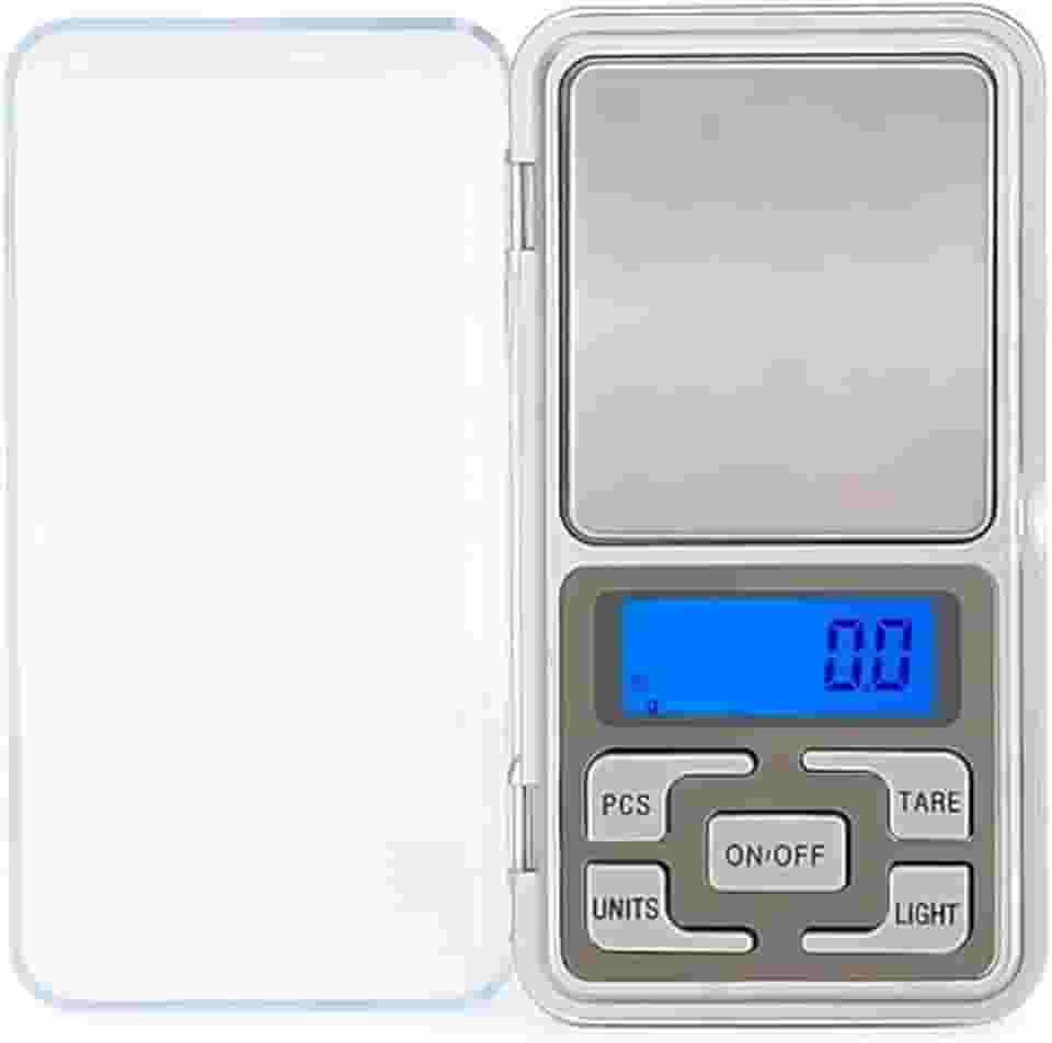 Mini Balança Digital De Alta Precisão De Bolso Portátil 0,1g até 500g Visor Digital