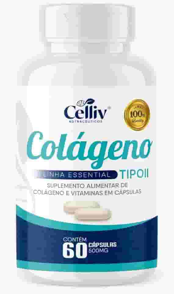 Celliv, Colágeno Tipo 2 I I 60 Cápsulas + Vitaminas Máximo 1 Ao Dia