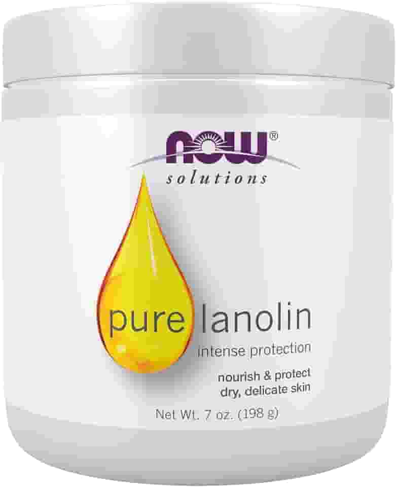 Agora soluções, lanolina pura, vento e protetora de pele severa, geléia grossa, para pele seca áspera, 7 onças