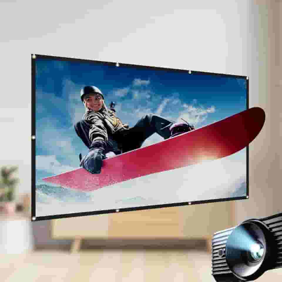 Tela De Projeção 100 Polegadas Imagem Gigante Cinema Em Casa