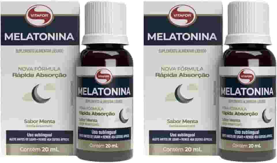 Combo 2 Melatonina Sublingual Rapida Absorção Vitafor 20ml