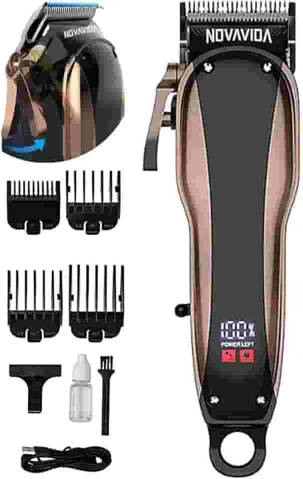 Maquina de Cortar Cabelo Profissional com Lâmina Ajustável Bateria de Alta Capacidade