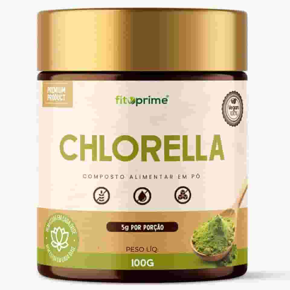 Chlorella 100% Pura em Pó 100g Fitoprime