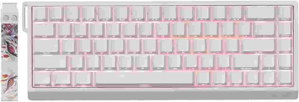 MADLIONS MAD 68 HE RGB 60% Teclado mecânico para jogos Rapid Trigger 60% com fio, atuação ajustável, interruptor magnético de efeito Hall, taxa de polling de 8K Hz, RGB, para PC/Mac, Branco