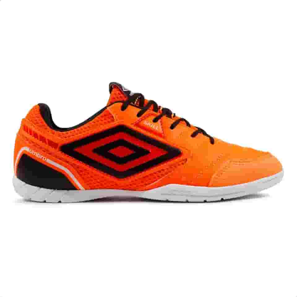Chuteira Umbro Skill Futsal Branca e Marinho
