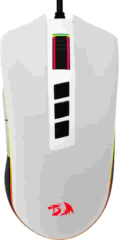 Mouse Gamer Redragon Cobra V2 Special Edition Cypher Branco e Preto RGB M711A-RGB