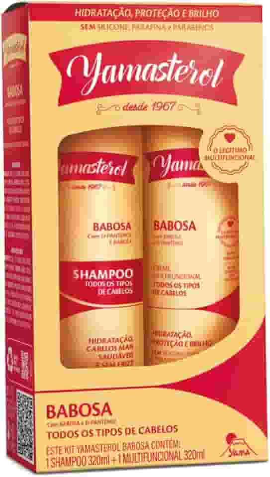 Kit Babosa Shampoo + Creme Multifuncional Capilar Todos Tipos De Cabelo Yama 320ml