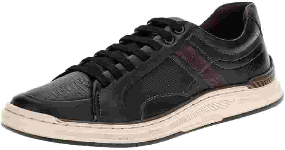 Sapatênis Denim Loop De Couro Preto