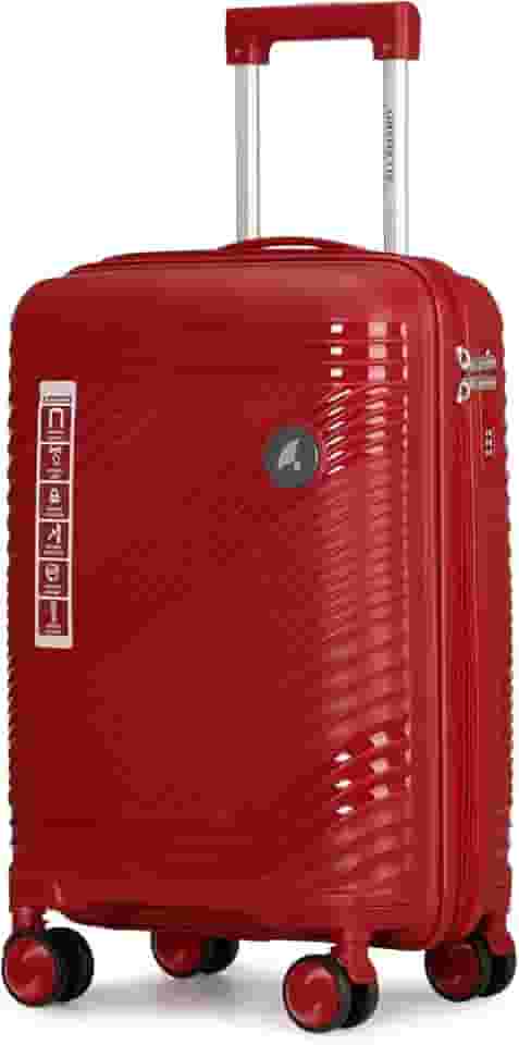 Mala de Bordo Avião 10kg Polipropileno Resistente Rodinhas Duplas 360° Rígido Rugoso Anti Arranhão e Ziper Duplo Antifurto Cadeado com Senha (Vermelho)