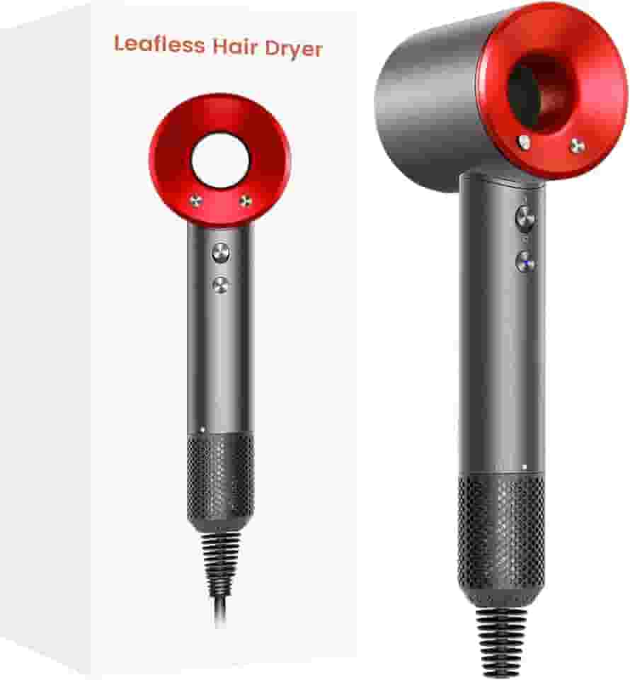 ENSSU Secador de cabelo - 2 velocidades e 3 configurações de temperatura 2200 W | Função de jato frio para um brilho sem frizz Tampa removível - 2 anos de garantia (Carmesim)