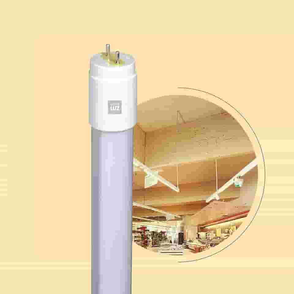 Kit 25 Lâmpadas Led Tubular 9w 60cm T8 Branco Quente (Amarelo) 3000k Bivolt Base G13