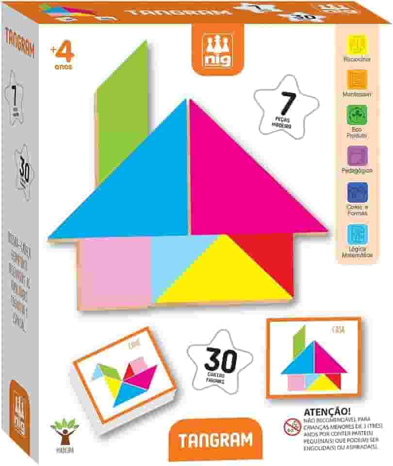 Nig Brinquedos Jogo Educativo Madeira Tangram