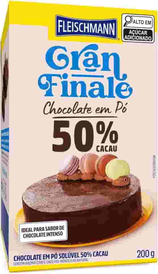 CHOCOLATE PÓ SOLÚVEL 50% CACAU FLEISCHMANN GRAN FINALE CAIXA 200G