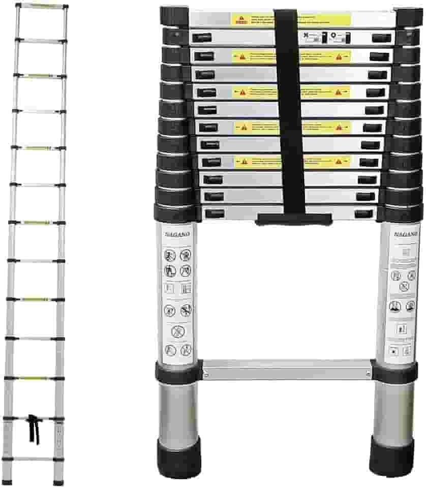Escada Alumínio Telescópica 3.8 m 13 Degraus - Multifuncional