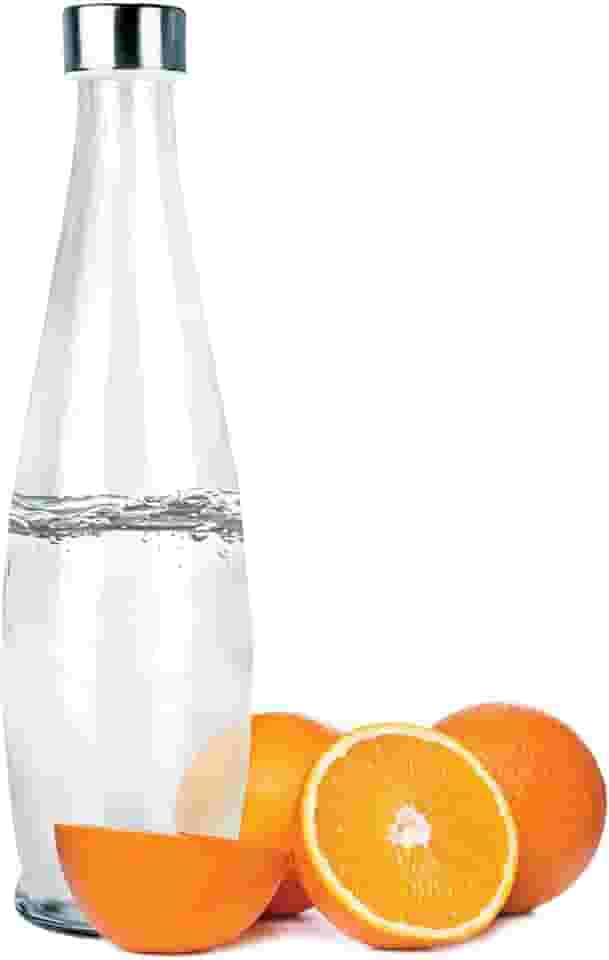 Tuut Garrafa Acqua para Água em Vidro com Tampa Inox 1L – Hermética e Fácil Limpeza