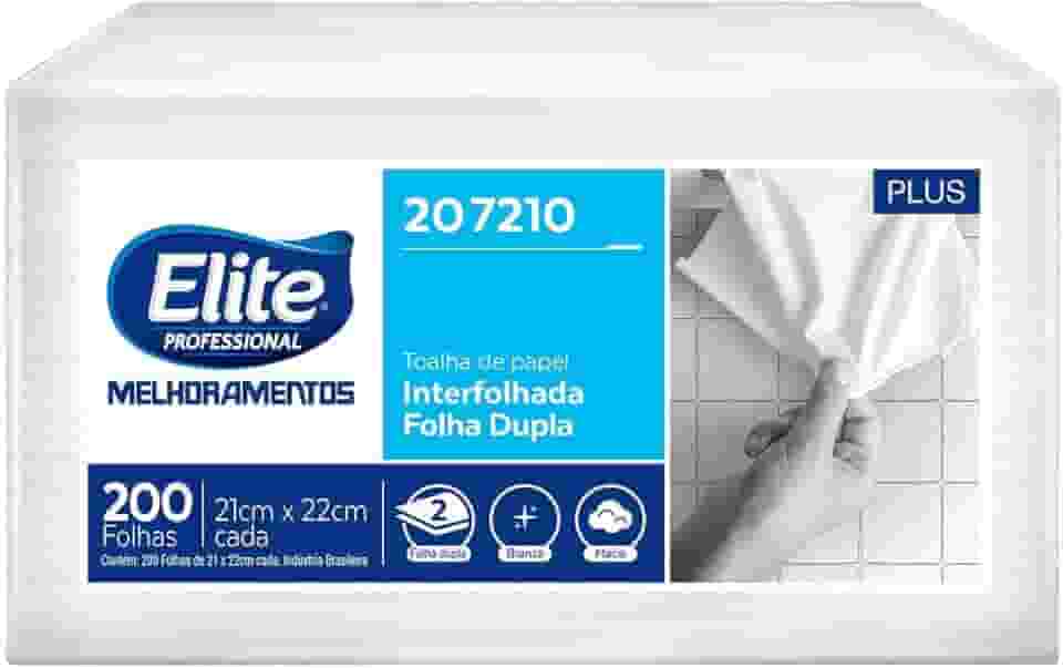 Elite Professional Papel Toalha Interfolhado Folha Dupla Elite Plus Com 200 Folhas