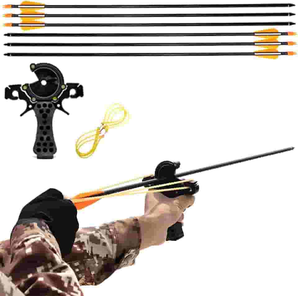 Piaoyu Estilingue De Pesca, Arco E Flecha Com Flechas Para Caça, Estilingue, Multifuncional Adultos (Pacote A)