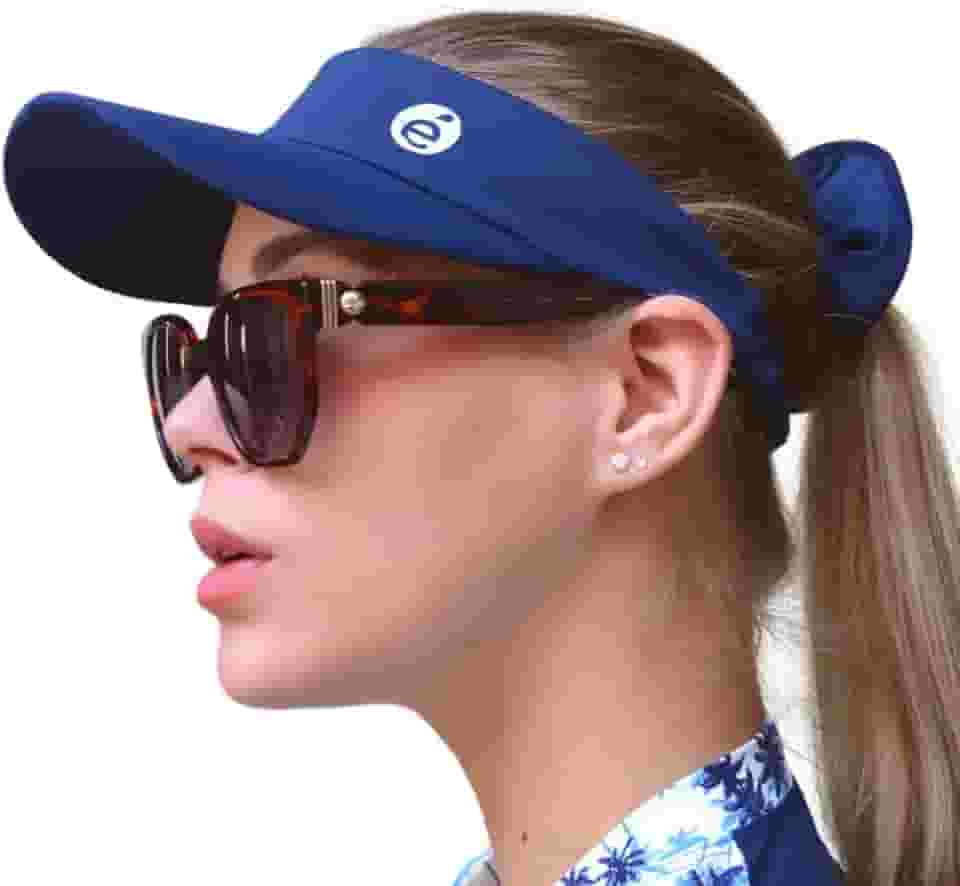 Kit Viseira De Praia + Scrunchie Caminhada Beach Tênis Uv50+