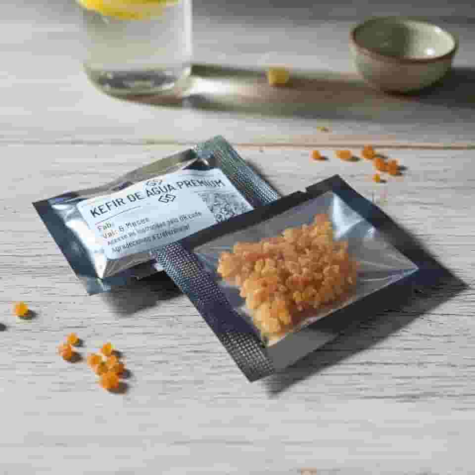 Kit com 2 Sachês de Kefir De Água Liofilizado Premium 10g/uni Probióticos Premium